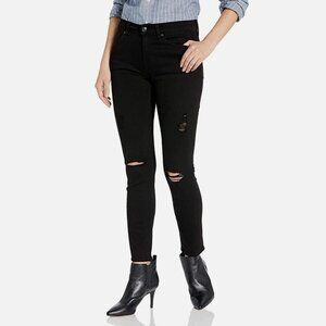 7FAMK Black Gwenevere Skinny Women's Ankle Jeans Distressed 30